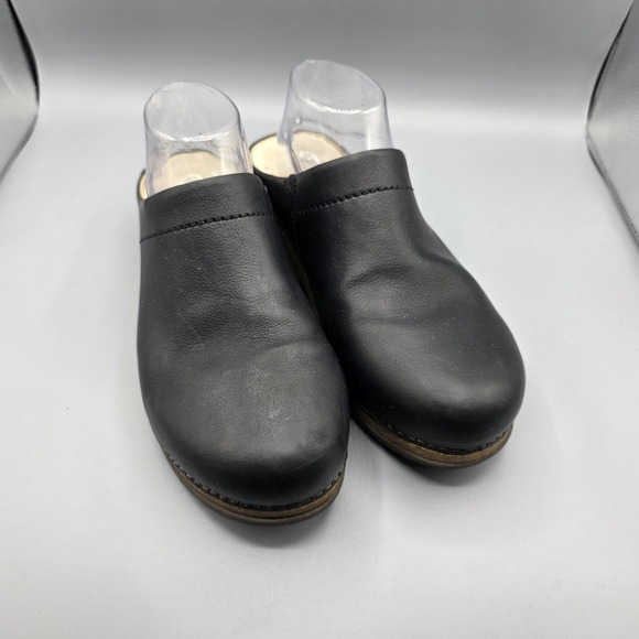 Dansko Shoes - Dansko Mariella‎ Clogs Womens 41 Black Leather Mules Slip On Comfort Shoes Cork